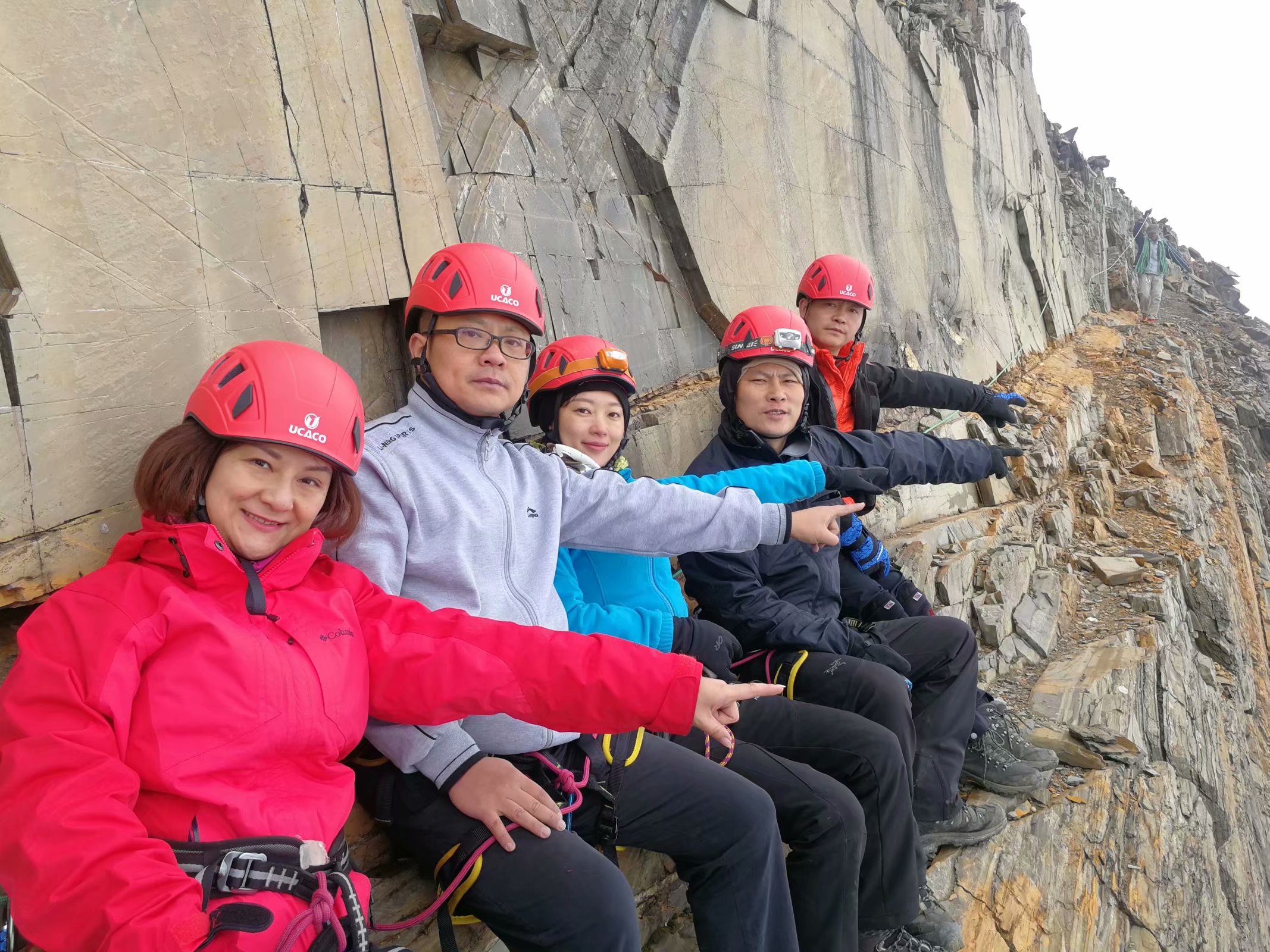 Rock climbing on three peaks of Siguniang mountain